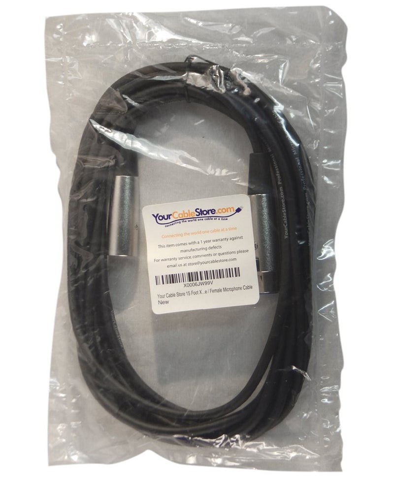Your Cable Store 15 Foot XLR 3 Pin Male/Female Microphone Cable - Image 2